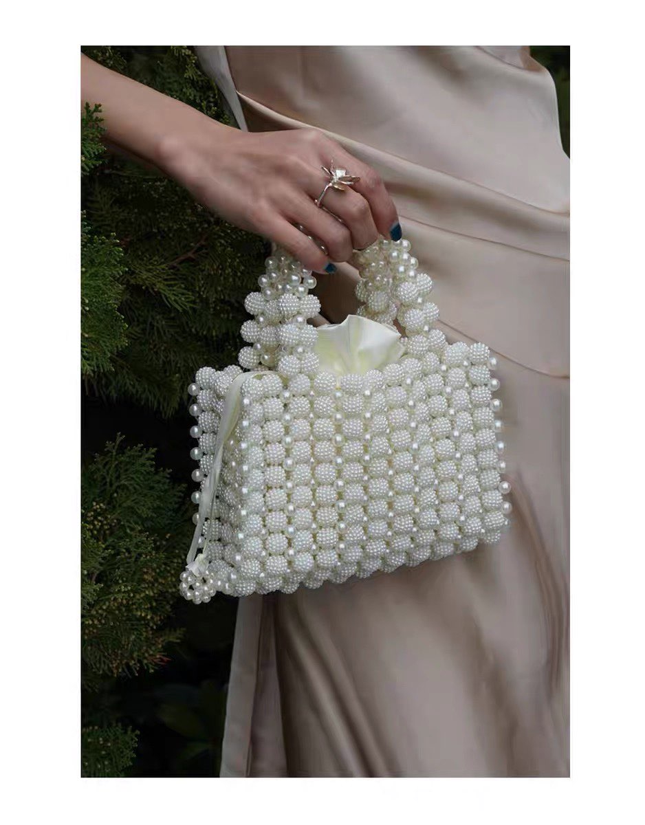Candy Color-Block Beaded Small Square Bag